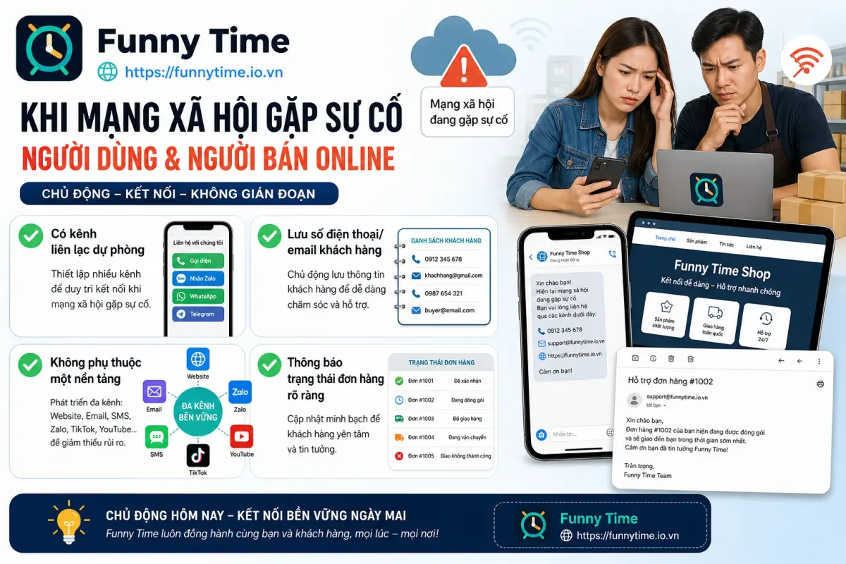 Checklist chuẩn bị kênh liên lạc dự phòng khi mạng xã hội gặp sự cố