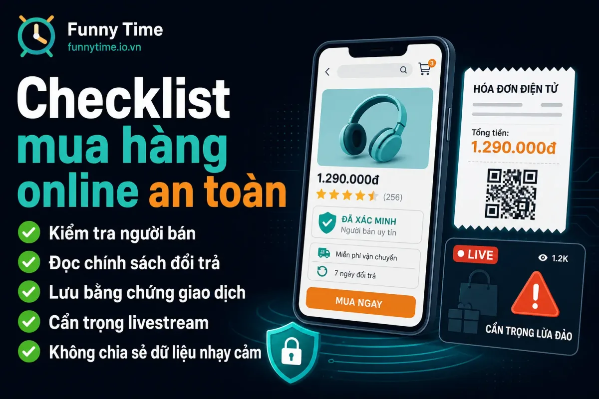 Checklist người mua hàng online theo Luật Thương mại điện tử 2025